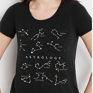 Maurices Astrology Stars Black Graphic Tee